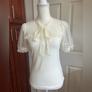 Y2k SWEET WANDERER CREAM/IVORY WOMEN’S TOP BLOUSE SIZE S